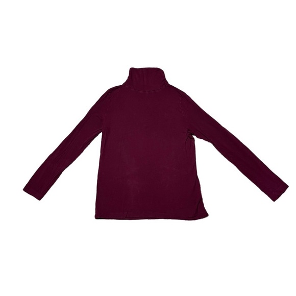 L Joseph A. Wine Red Burgundy Women’s Long Sleeve Winter Turtleneck Shirt Top - Picture 6 of 10